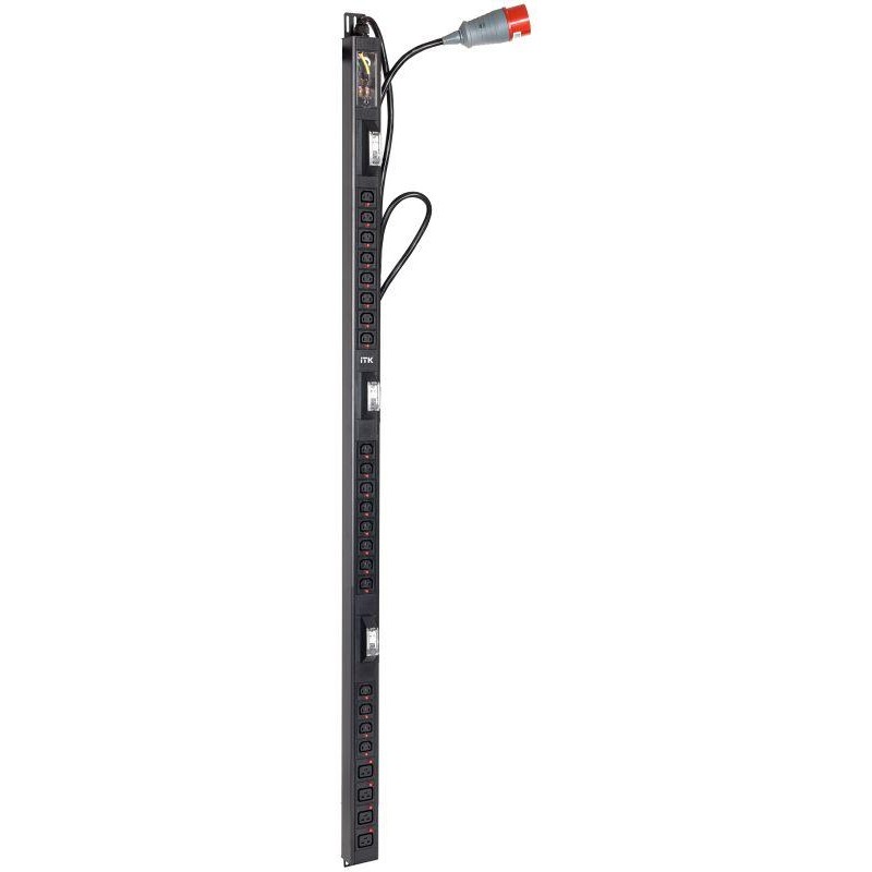 Блок распределения питания BASE PDU PV1113 36U 3ф 32А 20C13 4C19 3м IEC60309 ITK BS-PV42-20C13-04C19-13 Блок распределения питания BASE PDU PV1113 36U 3ф 32А 20C13 4C19 3м IEC60309 ITK BS-PV42-20C13-04C19-13