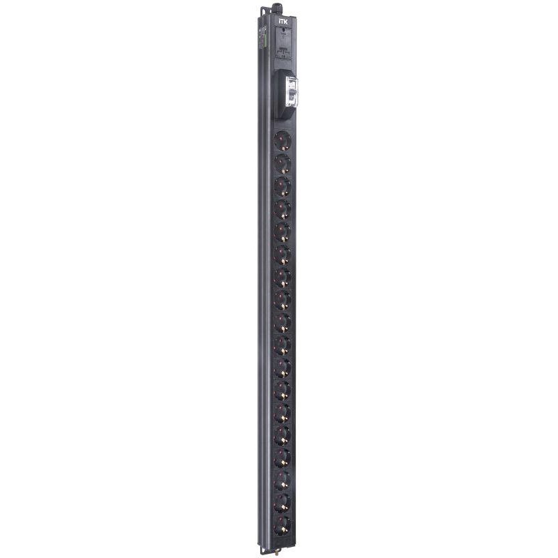 Блок распределения питания BASE PDU PV0111 24U 1ф 16А 18SCHUKO 2.6м SCHUKO ITK BS-PV12-18D-11 Блок распределения питания BASE PDU PV0111 24U 1ф 16А 18SCHUKO 2.6м SCHUKO ITK BS-PV12-18D-11