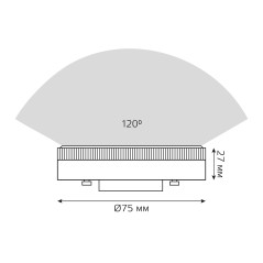 Лампа светодиодная Black 11Вт таблетка 4100К нейтр. бел. GX53 1050лм GAUSS 108008211