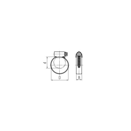 Хомут червячный PL-9 (32-50 )/W1 (уп.50шт) Fortisflex 68986