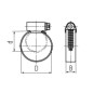 Хомут червячный PL-12 (70-90)/W2 (уп.20шт) Fortisflex 69017
