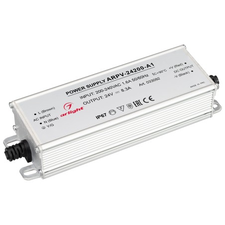Блок питания ARPV-24200-A1 24В 8.3А 200Вт IP67 метал. 3 года Arlight 033092