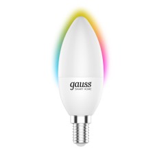 Лампа светодиодная умная Smart Home 5Вт свеча 2700-6500К E14 470лм RGBW + измен. цветов. темпер.+ диммир. управление по Wi-Fi GA