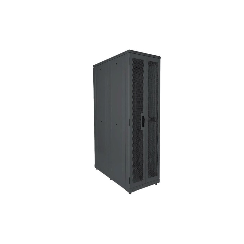 Шкаф телекоммуникационный напольный серверный 19дюйм 42U(600х1000) ШТ-НП-С-42U-600-1000-П2П-Ч передняя дверь перфор. задняя перф