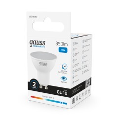 Лампа светодиодная Elementary 11Вт MR16 софит 6500К холод. бел. GU10 850лм GAUSS 13631