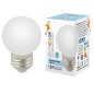 Лампа светодиодная LED-G45-1W/6000K/E27/FR/С 1Вт шар матовая 6000К холод. бел. E27 декоративная (упак. картон) Volpe UL-00005806 Лампа светодиодная LED-G45-1W/6000K/E27/FR/С 1Вт шар матовая 6000К холод. бел. E27 декоративная (упак. картон) Volpe UL-00005806