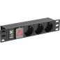 Блок розеток 3-м PDU немец. станд. LED 1U вх. С14 10" ITK PH12-3D3-P Блок розеток 3-м PDU немец. станд. LED 1U вх. С14 10" ITK PH12-3D3-P