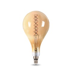 Лампа светодиодная филаментная Black Filament 8Вт A160 грушевидная золотая 2400К тепл. бел. E27 620лм GAUSS 150802008