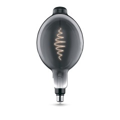 Лампа светодиодная филаментная Black Filament 8.5Вт BT180 тонированная 1800К тепл. бел. E27 165лм GAUSS 152802005