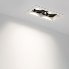 Светильник светодиодный CL-KARDAN-S180x102-2x9W Warm WH-BK 38 deg IP20 металл Arlight 024130