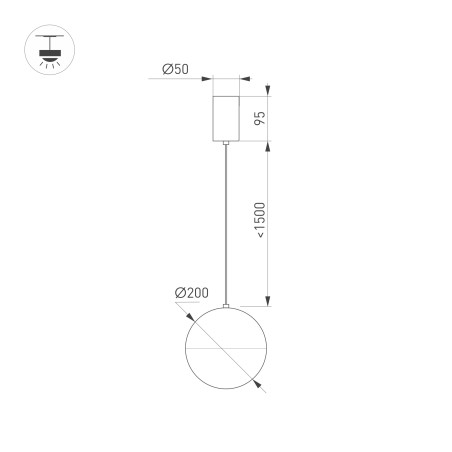 Светильник светодиодный SP-EMISFERO-R200-16W Day4000 BK 180 deg IP20 230В металл Arlight 035994