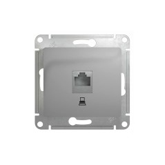 Розетка компьютерная 1-м СП Glossa RJ45 кат.5E механизм алюм. SE GSL000381K