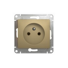 Розетка 1-м СП Glossa 16А IP20 без заземл. механизм титан SE GSL000441
