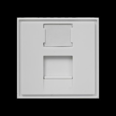 Панель лицевая 1 порт 45х45 Keystone шторка (DIY) SUPRLAN 10-0304-1