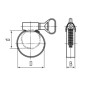Хомут червячный бабочка PLB-9 (50-70)/W2 (уп.20шт) Fortisflex 69007 Хомут червячный бабочка PLB-9 (50-70)/W2 (уп.20шт) Fortisflex 69007