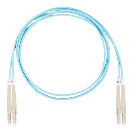 Патч-корд оптический LC-LC дуплекс (duplex) OM3 нг(А)-HF бирюз. 1м Datarex DR-220061