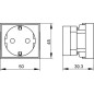 Розетка 1-м 2мод. Viva 16А IP20 2P+E с заземл. защ. шторки сер. DKC 45025