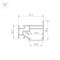 Профиль STRETCH-25-WALL-SIDE-2000 2м алюминий Arlight 040061