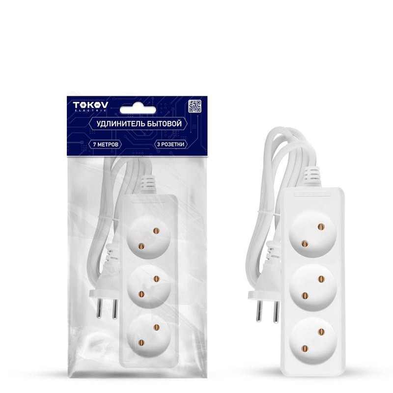 Удлинитель 3х7м без заземл. 16А 2х1 TOKOV ELECTRIC TKE-C01-BU3-7-1 Удлинитель 3х7м без заземл. 16А 2х1 TOKOV ELECTRIC TKE-C01-BU3-7-1