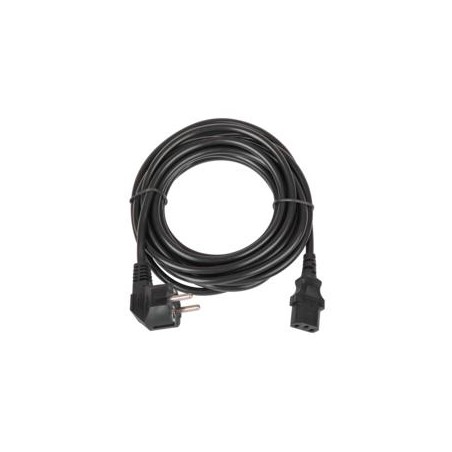 Кабель питания CEE 7/7 евровилка с заземл./разъем C13 IEC 60320 3х0.75кв.мм 250В 6А 5м черн. TLK TLK-PCC06-050