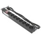 Блок PDU TERACOM PRO 19дюйм 1U 16А/250В 8 роз. Schuko с выключат. шнур 2м 3х1.5кв.мм вилка Schuko корпус пластик черн. EKF TRP-H
