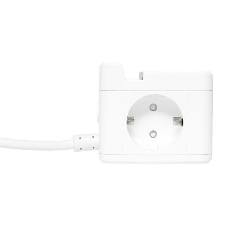 Удлинитель "Куб" 2х1.3м USB + 2Type C с быстрой зарядкой подставкой под телефон и ночником 1кв.мм EKF UBA-CUB-2-FC