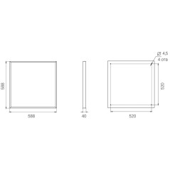 Светильник светодиодный Griliato SE 20/2700 micro prism 20Вт 4000К IP40 2700лм 0.95PF 80Ra DL Kп«1 Diora DGSE20-MP-4K-DL