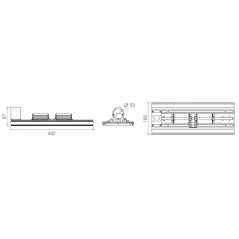 Светильник светодиодный Unit DC Ex NB 75/7500 Ш 7500лм 75Вт 3000К IP66 70Ra Кп«1 консоль Diora DUDCExNB75Sh-3K-C