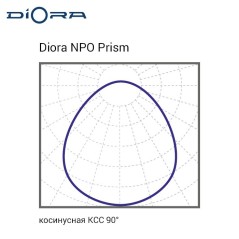 Светильник светодиодный NPO SE 60/6300 prism 6300лм 56Вт 3000К IP40 0.95PF 80Ra Кп«1 аварийн. Diora DNPOSE60-P-3K-A-N