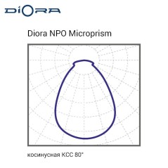 Светильник светодиодный NPO SE 33/3500 microprism 3500лм 33Вт 5000К IP40 0.95PF 80Ra Кп«1 аварийн. Diora DNPOSE33-MP-5K-A-N