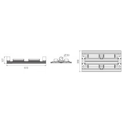 Светильник светодиодный Unit2 PRO 400/58000 Г90 400Вт 5000К IP67 58000лм 0.95PF 80Ra Кп«1 консоль Diora DUPRO400G90-5K-C