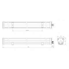 Светильник светодиодный LPO/LSP SE 40/4500 Mini-12 opal 4500лм 40Вт 4000К IP65 0.95PF 80Ra Кп«1 Diora DLPOSE40Mini-12-O-4K