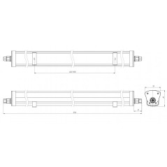 Светильник светодиодный LPO/LSP SE 60/6500 Mini-12 opal 6500лм 60Вт 6000К IP65 0.95PF 80Ra Кп«1 транзит Diora DLPOSE60Mini-12-O-