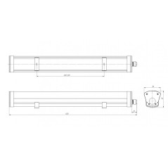 Светильник светодиодный LPO/LSP SE 20/2200 Mini-6 opal 2200лм 23Вт 5000К IP65 0.95PF 80Ra Кп«1 аварийн. Diora DLPOSE20Mini-6-O-5