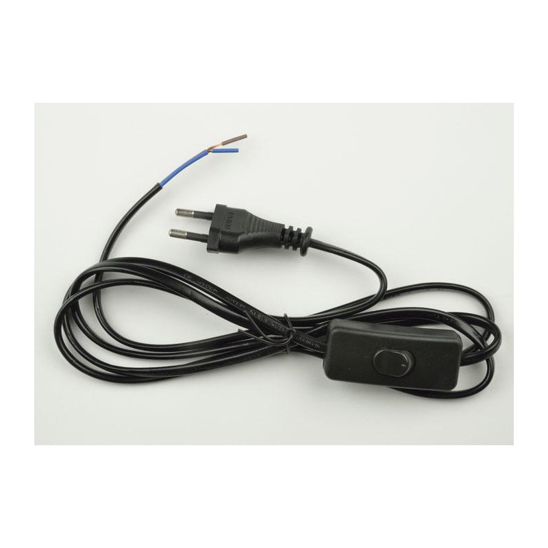 Шнур сетевой UCX-C10/02A-170 BLACK с вилкой и выкл. 2А 500Вт 1.7м черн. Uniel UL-00004429