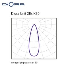 Светильник светодиодный Unit 2Ex 40/5600 К30 5600лм 40Вт 4000К IP67 0.95PF 70Ra Кп«1 лира Diora DU2Ex40K30-4K-L