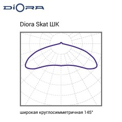 Светильник светодиодный Skat Glass 150/24000 ШК 24000лм 150Вт 3000К IP66 0.95PF 70Ra Kп«1 консоль Diora DSG150-ShK-3K-C