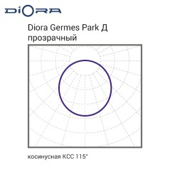 Светильник светодиодный Germes Park 30/4700 Д прозр. 30Вт 3000К IP66 4700лм 0.95PF 70Ra Kп«1 Diora DGP30D-PZ-3K