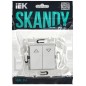 Выключатель жалюзи SKANDY 10А SK-V12W арктич. бел. IEK SK-V15-0-10-K01