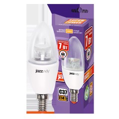 Лампа светодиодная PLED-SP CL 7Вт C37 свеча 3000К тепл. бел. E14 540лм 230В JazzWay 2853097