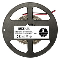 Лента светодиодная PLS 2835/120-12V 12Вт/м 6500К холод. бел. IP20 (уп.5м) JazzWay 2859051