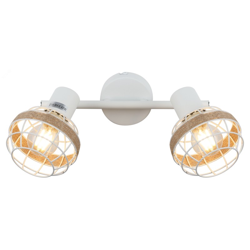 Светильник настенно-потолочный спот Anselma 7034-702 2хE14 40Вт поворотный Rivoli Б0051975 Светильник настенно-потолочный спот Anselma 7034-702 2хE14 40Вт поворотный Rivoli Б0051975