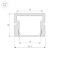 Профиль PDS-SM-3000 ANOD 3м алюминий Arlight 038815 Профиль PDS-SM-3000 ANOD 3м алюминий Arlight 038815