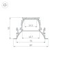 Профиль ARH-POWER-W90-F-COMFORT-2000 ANOD 2м алюминий Arlight 036357