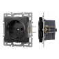 Механизм электрической розетки SCT-MEU1-PL-BK (250В 16А) Arlight 043731
