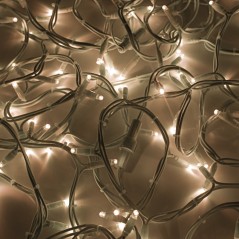 Гирлянда модульная светодиодная "Дюраплей LED" 20м 200LED тепл. бел. 15Вт 24В IP67 постоян. свечение провод каучук бел. Neon-Nig