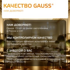 Лампа светодиодная филаментная Filament Elementary 10Вт свеча 2700К Е14 650лм GAUSS 32110