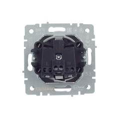 Розетка BRITE РСбш10-3-44-БрГ 16А IP44 с заземл. защ. шторки с крышкой механизм графит IEK BR-R16-16-44-K53