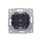 Розетка BRITE РСбш10-3-44-БрГ 16А IP44 с заземл. защ. шторки с крышкой механизм графит IEK BR-R16-16-44-K53
