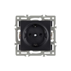 Механизм электрической розетки SCT-MEU1-PL-BK (250В 16А) Arlight 043731